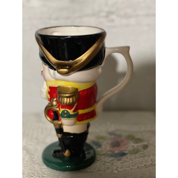 Christmas ceramic nutcracker stein pitcher, telaflora gift mug - Picture 9 of 10
